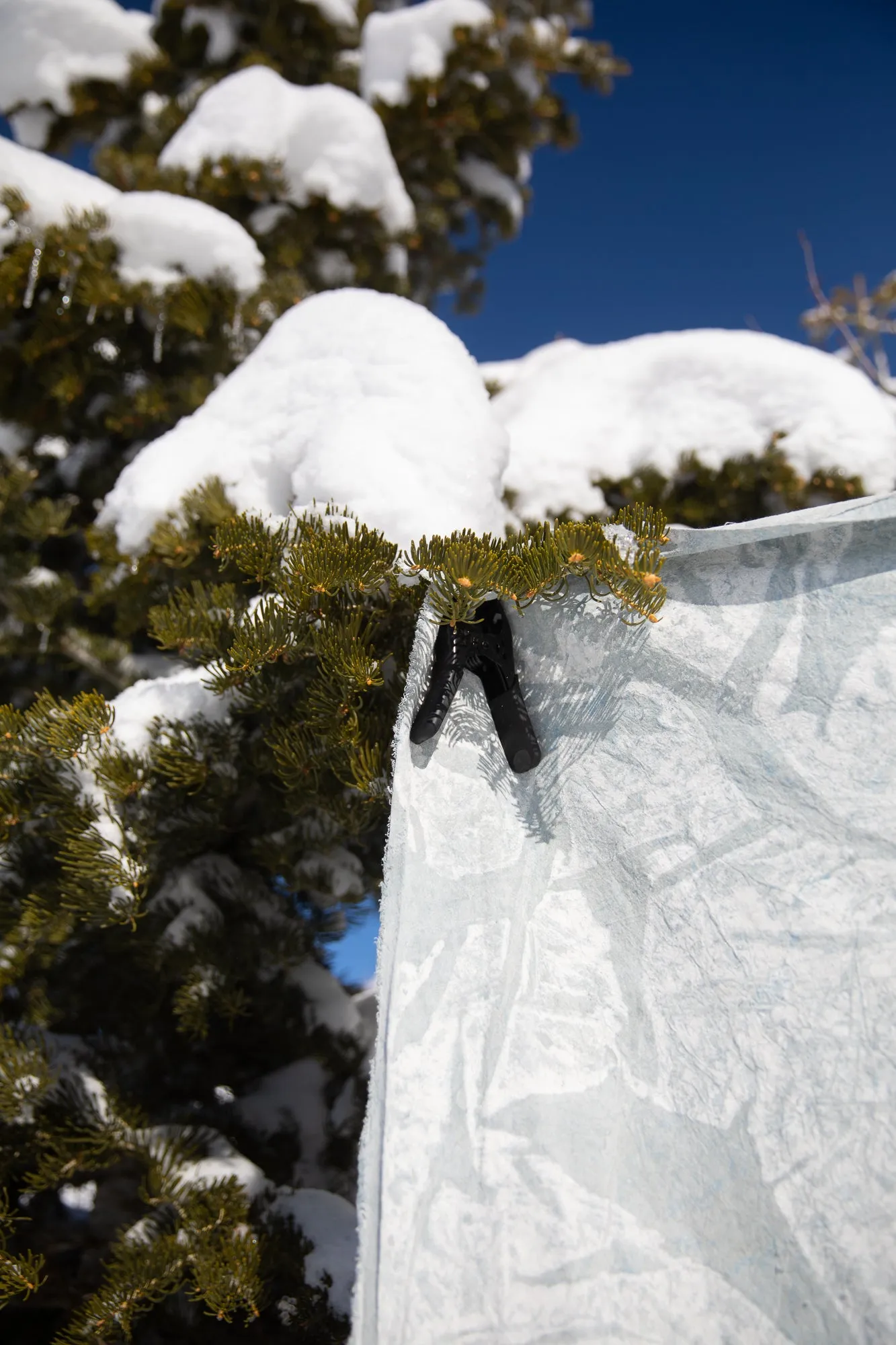 Arctic Frost- 5'x7' Weathered Muslin Backdrop in a Bag