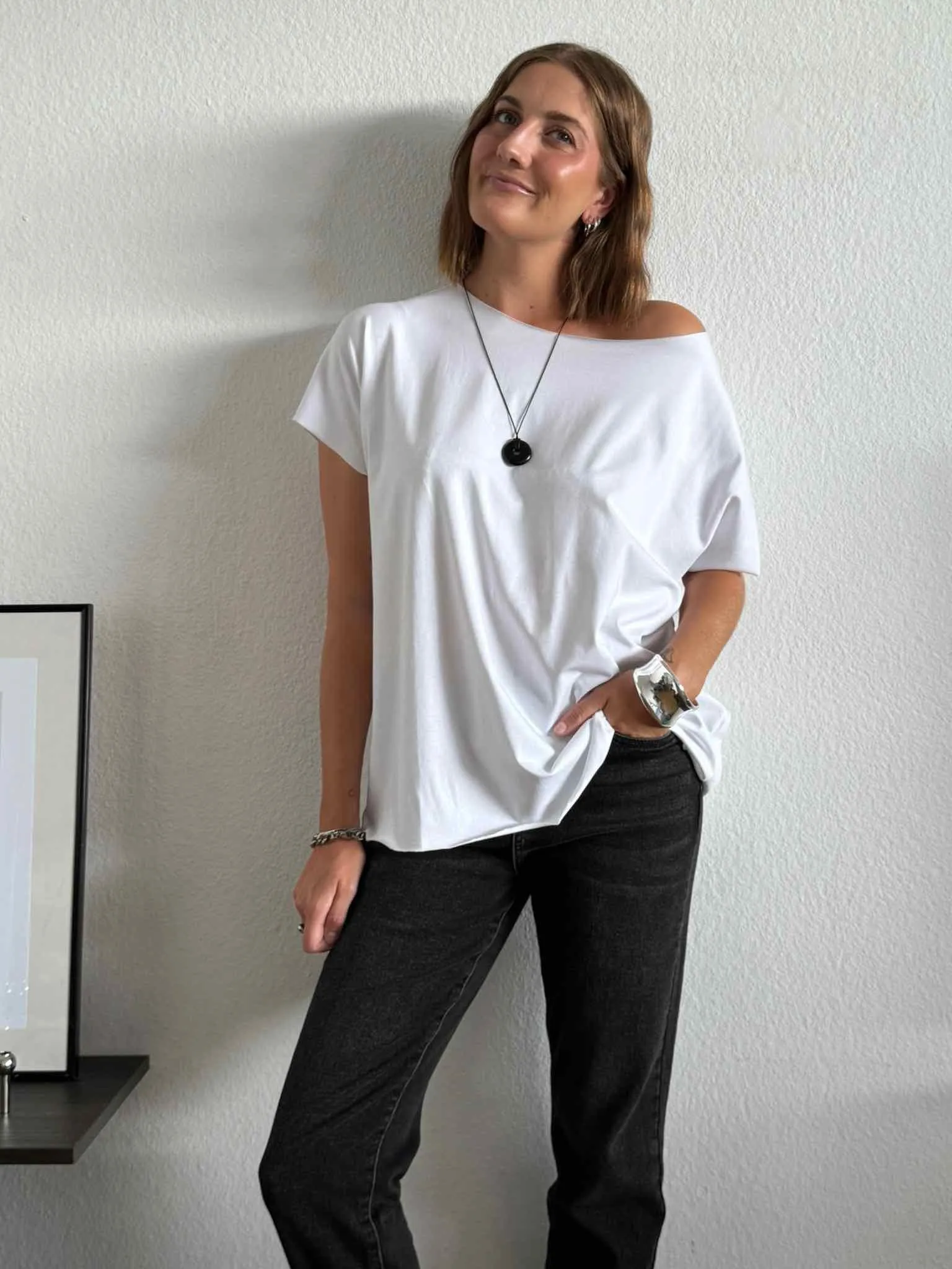 Basic Cutted T-Shirt - White