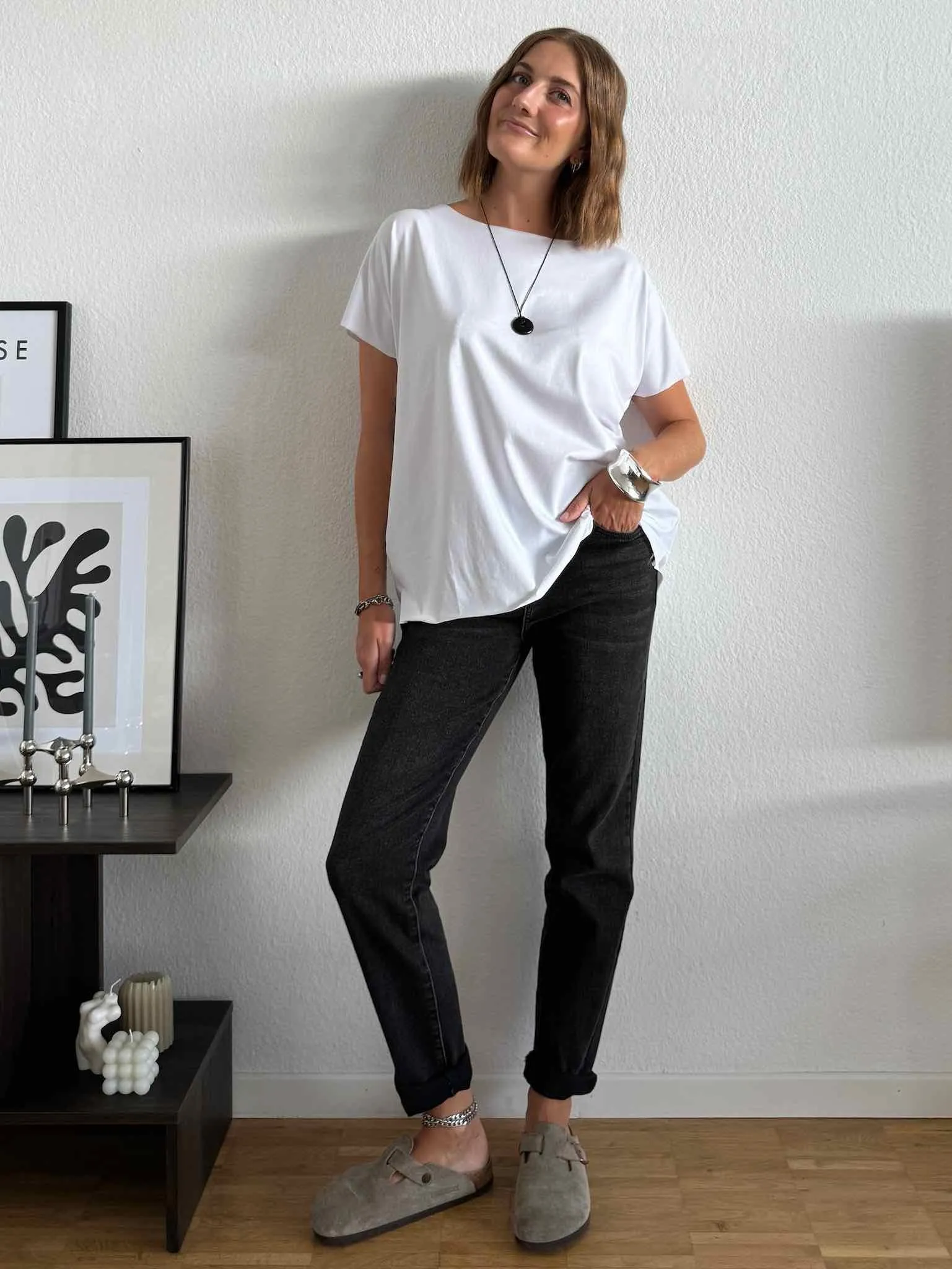 Basic Cutted T-Shirt - White