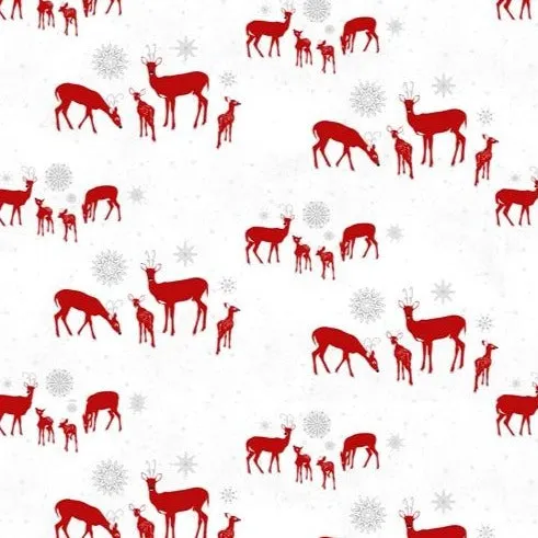 Henry Glass Holiday Lane  - Reindeer - 100% Cotton Fabric
