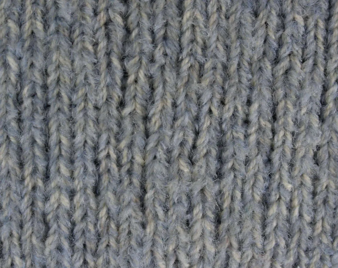 Size 14 Marilyn Style 1950s Dress - Wintry Blue & Metallic Silver Hand-Knit - Large Size 50s Pin Up Style Hourglass - Tassel Belt - Bust 41